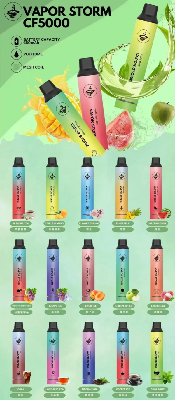 風暴抛棄式-VAPOR STORM-5000口一次性電子煙-台灣現貨