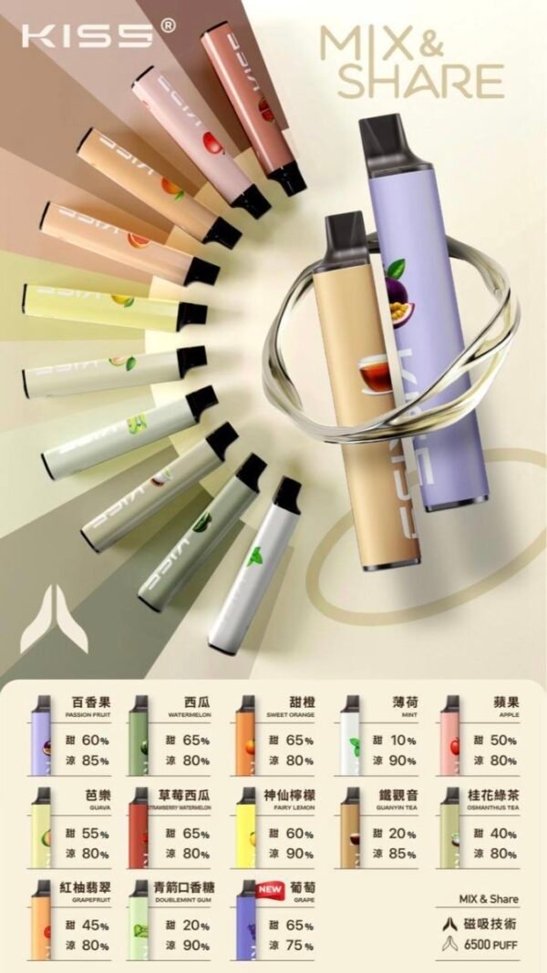 KIS5拋棄式-凱斯6500口一次性電子煙--台灣現貨
