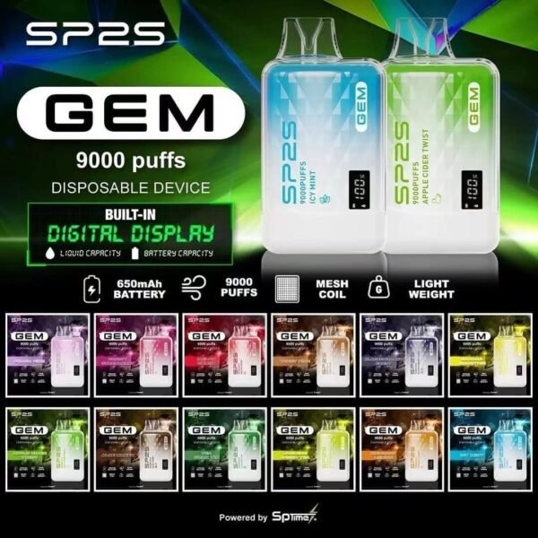 SP2S拋棄式-思博瑞GEM 9000 口PUFF-一次性電子煙-台灣現貨
